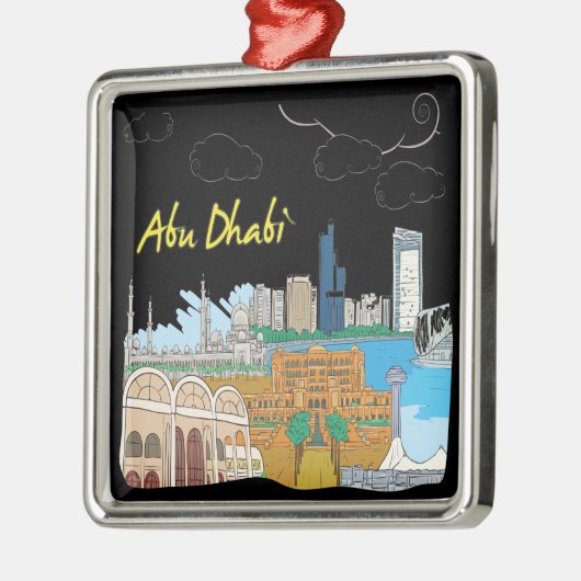 Abu Dhabi Metalen Ornament (Links)