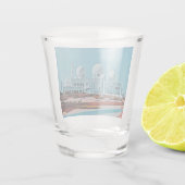 Abu Dhabi Mosque schilderij Shot Glas (Achterkant)