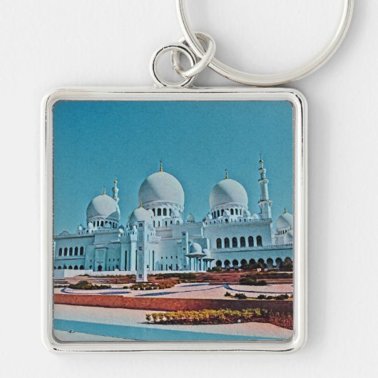 Abu Dhabi Mosque schilderij Sleutelhanger (Voorkant)