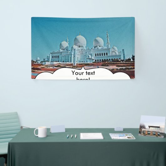 Abu Dhabi Mosque schilderij Spandoek (Beurs)