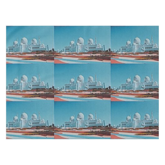 Abu Dhabi Mosque schilderij Tafelkleed (Voorkant (Horizontaal))