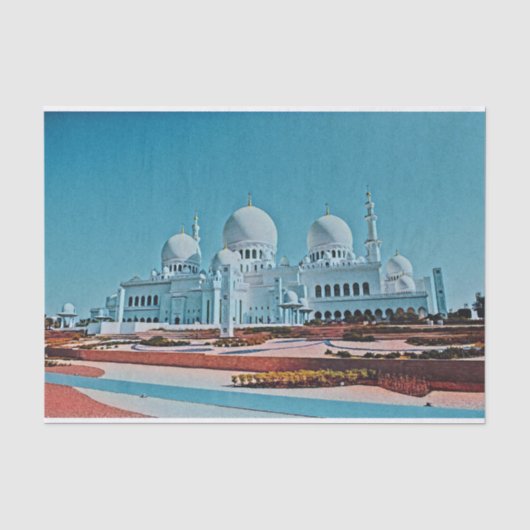 Abu Dhabi Mosque schilderij Tissuepapier (Voorkant)