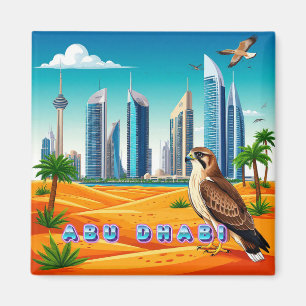 🌴 Abu Dhabi Reis Souvenir Aandenken 🕌 Magneet