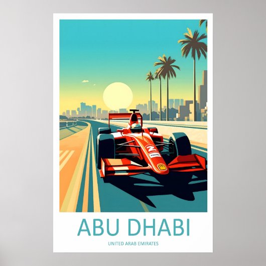 Abu Dhabi Reisprint Muur Abu Dhabi Circuit Poster (Voorkant)