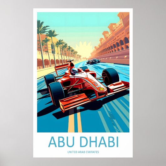 Abu Dhabi Reisprint Muur Abu Dhabi Circuit Poster (Voorkant)