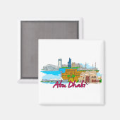 Abu Dhabi - Saoedi-Arabië Magneet (Voorkant / Achterkant)