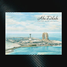 Abu Dhabi Silhouet Aquarel Reis Souvenir