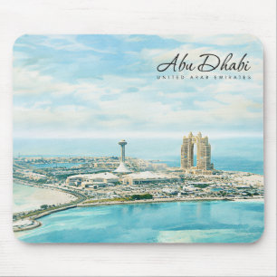 Abu Dhabi Silhouet Aquarel Reis Souvenir Muismat