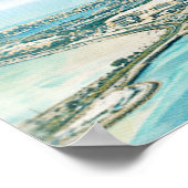 Abu Dhabi Silhouette Aquarel Reis Souvenir Poster (Hoek)