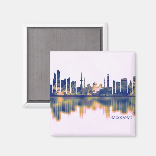 Abu Dhabi Skyline Magneet (Voorkant / Achterkant)