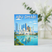 Abu Dhabi Skyline Travel Briefkaart (Staand voorkant)