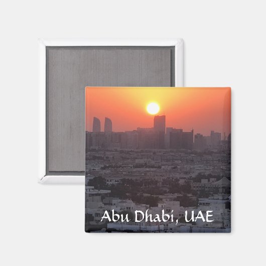 Abu Dhabi UAE Magnet (Voorkant / Achterkant)