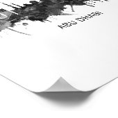 Abu Dhabi UAE Skyline BW Poster (Hoek)