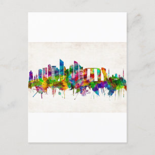 Abu Dhabi UAE Skyline Feestdagenkaart