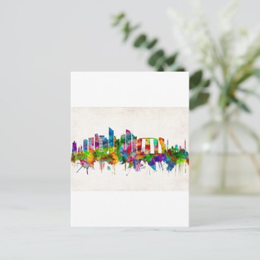 Abu Dhabi UAE Skyline Feestdagenkaart (Staand voorkant)