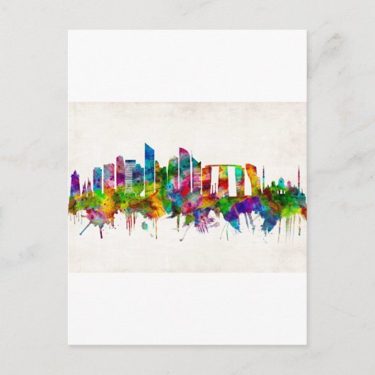 Abu Dhabi UAE Skyline Feestdagenkaart (Voorkant)