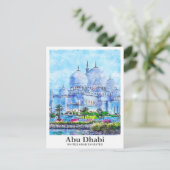 Abu Dhabi UAE Travel Waterverf met de hand geteken Briefkaart (Staand voorkant)