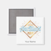 Abu Dhabi United Arab Emirates UAE Design Magneet (Voorkant / Achterkant)
