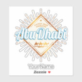 Abu Dhabi United Arab Emirates UAE Design Sticker (Vel)