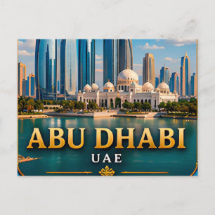 Abu Dhabi VAE Arabische Golf Escape 🕌 Briefkaart