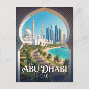 Abu Dhabi VAE Grote Moskee Reizen Briefkaart