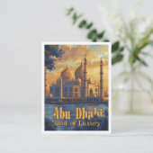 Abu Dhabi VAE  kunst reisillustratie Briefkaart (Staand voorkant)