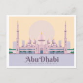Abu Dhabi VAE Pastelreizen Briefkaart (Voorkant)