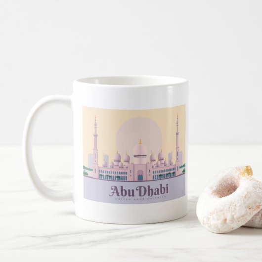 Abu Dhabi VAE Pastelreizen Koffiemok (Met donut)