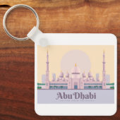 Abu Dhabi VAE Pastelreizen Sleutelhanger (Voorkant)
