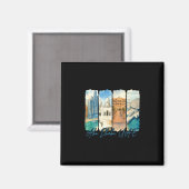 Abu Dhabi VAE Reizen Trip Borstelstreek Souvenir Magneet (Voorkant / Achterkant)
