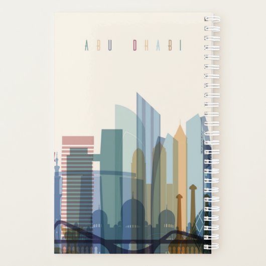 Abu Dhabi, Verenigde Arabische Emiraten | City Sky Planner (Achterkant)
