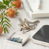 Abu Dhabi, Verenigde Arabische Emiraten | City Sky Sleutelhanger (Zijkant)