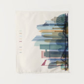 Abu Dhabi, Verenigde Arabische Emiraten | City Sky Wandkleed (Voorkant)