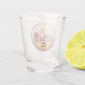 Abu Dhabi Verenigde Arabische Emiraten Stad Skylin Shot Glas (Achterkant)