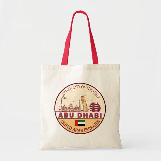 Abu Dhabi Verenigde Arabische Emiraten Stad Skylin Tote Bag (Voorkant)