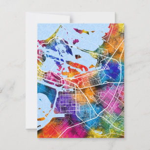 Abu Dhabi Verenigde Arabische Emiraten Stadsplatte Briefkaart