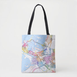 Abu Dhabi Verenigde Arabische Emiraten Stadsplatte Tote Bag