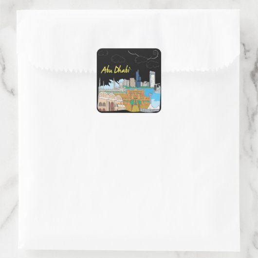 Abu Dhabi Vierkante Sticker (Tas)