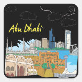 Abu Dhabi Vierkante Sticker (Voorkant)
