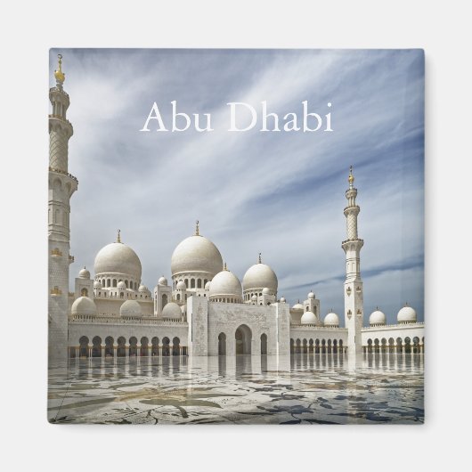 Abu Dhabi Vintage Reistoerisme Magnet (Voorkant)