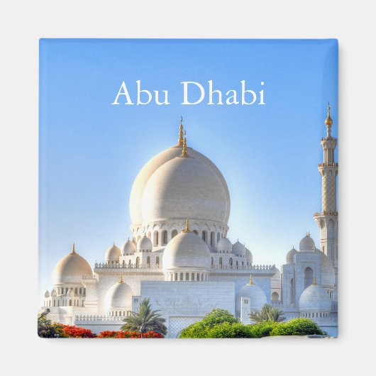 Abu Dhabi Vintage Reistoerisme Magnet (Voorkant)
