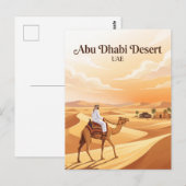 Abu Dhabi-woestijn VAE Briefkaart (Voorkant / Achterkant)
