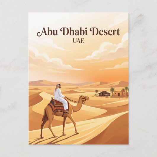 Abu Dhabi-woestijn VAE Briefkaart (Voorkant)