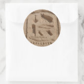 abu simbel cartouche ronde sticker (Tas)