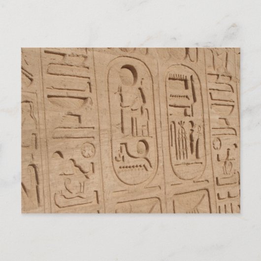 abu simbel cartouches briefkaart (Voorkant)