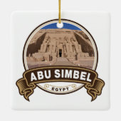 Abu Simbel Egypt Badge Keramisch Ornament (Achterkant)