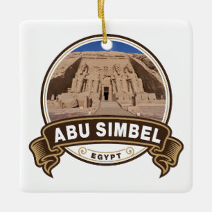 Abu Simbel Egypt Badge Keramisch Ornament