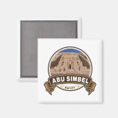 Abu Simbel Egypt Badge Magneet (Voorkant / Achterkant)