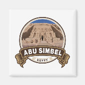 Abu Simbel Egypt Badge Magneet (Voorkant)