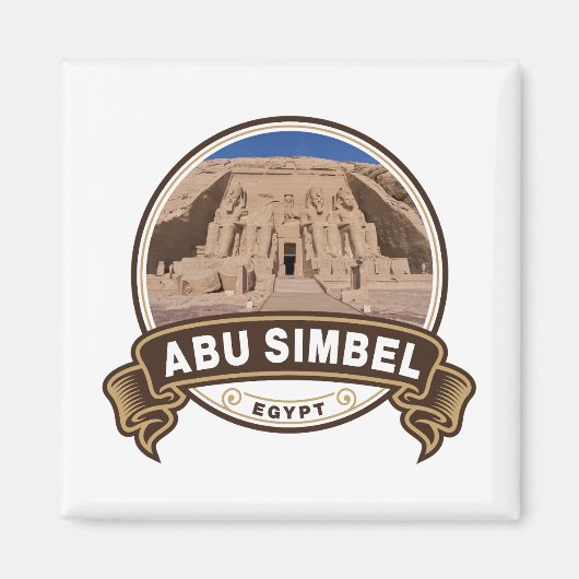 Abu Simbel Egypt Badge Magneet (Voorkant)